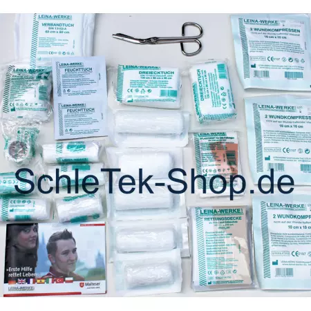 Verbandsmaterial nach DIN 13164 für einen Kfz Verbandskasten Verbandsmaterial DIN 13164 für Kfz Verbandskasten