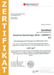 Handreiniger-Zertifikat